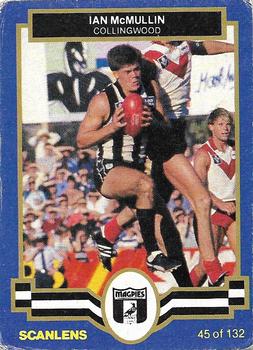 1986 Scanlens VFL #45 Ian McMullin Front